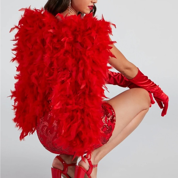NWT Halloween Red Feathered Wings- $30 - Picture 2 of 2